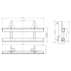 Volvo L20-25 Gabelträger Zeichnung