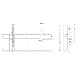 Weidemann 1000-3000 Gabelträger Zeichnung